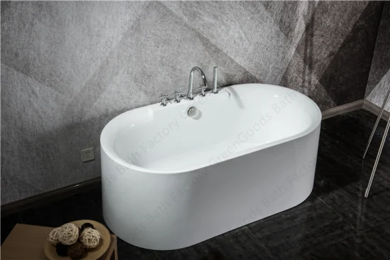 Maßgeschneiderte, moderne, ovale, freistehende Badewanne aus reinem Acryl für Badezimmer