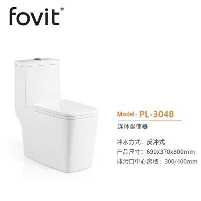Moderne Sanitärkeramik, quadratische Form, Porzellan-Keramik-Badezimmer, einteiliges WC