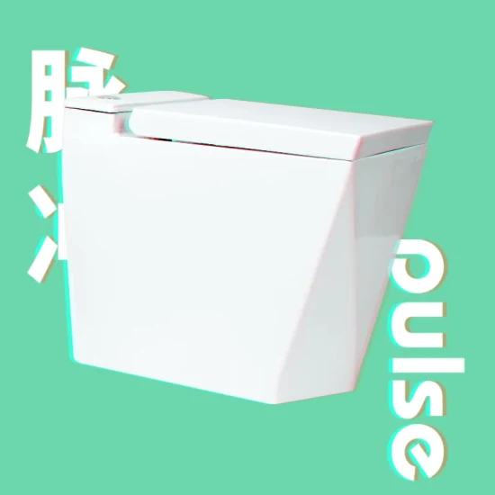 Neuheiten, quadratische Form, Siphon, einteilige Toilette, Keramik-Puls-Toilette ohne Tank, elektronische Toilettenschüssel mit Touch-Spülung